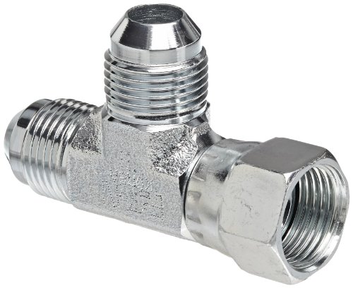 Eaton Weatherhead C5706X6 Carbon Steel SAE 37-Degree (JIC) Flare-Twin Fitting, Swivel, Run Tee, 3/8