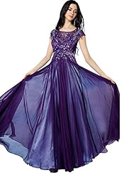 A-line Silk Cap Sleeves Beaded Sheer Applique Keyhole Cocktail Floor Length Evening Dress/Homecoming Dress/Prom Dress/Wedding Party Dress 