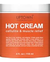 Anti Cellulite Hot Cream From Uptown Cosmeceuticals Reduces Appearance of Cellulite, Promotes Supple & Toned Skin, Muscle Relaxer, Great Alternatives to Expansive Treatment, 4 Fl. Oz