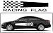 Produkt-Bild: Racing Flag Rennflagge Auto Aufkleber Motiv 1606_11, 7 Farben (rot, orange, schwarz, wei&iuml;&iquest;&frac12;, metallic-silber, blau, violett), 1 x linke und 1 x rechte Seite, Breite ca 110 cm (2 St&iuml;&iquest;&frac12;ck)