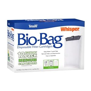 Tetra 26160 Whisper Bio-Bag Cartridge, Unassembled, Medium, 12-Pack
