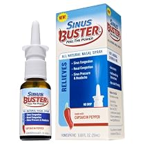 Sinus Buster Classic "Sinus & Headache" Formula with Our Special Capsaicin Pepper Extract - 100% Natural - 2 TOTAL