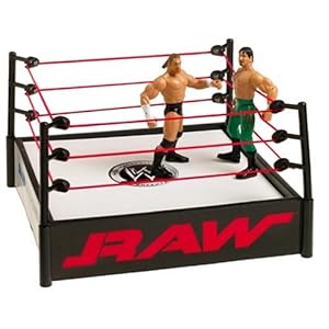 WWE Raw Stunt Action Ring with 2 Figures