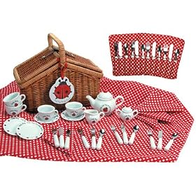 Ladybug Tea Set Basket