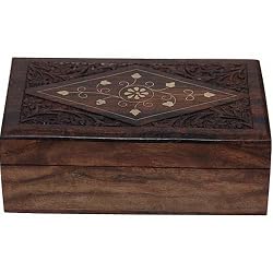 Antique Jewelry Box Handmade in Wood (wc446a)