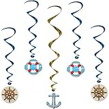 Beistle 57578 5-Pack Cruise Ship Whirls, 3-Feet 4-Inch