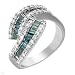 Ring With 1.10ctw Genuine Diamonds Made of 14K White Gold. Total item weight 6.1g - Size 7 (Size 7)