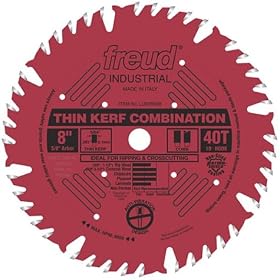 Freud LU83R008 8-Inch 40 Tooth ATB Thin Kerf Combination Saw Blade with 5 8-Inch Arbor and... by Freud