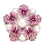 October Birthstone Butterfly Pearl Phase Interval Brooch