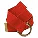 Red Cotton Web Canvas D-ring Style Buckle Belt