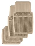 Kraco 4 Pc. Multi-Season Rubber Floor Mat Set Tan Tan