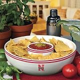 Nebraska Cornhuskers Ceramic Chip and Dip Set