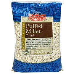 Arrowhead Mills Whole Grain Puffed  Millet Cereal, 6-Ounce Bags (Pack of 12)