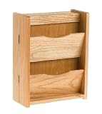 Pomerantz Oak Letter Rack with Key Holder