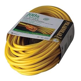 Coleman Cable 100-Foot All-Weather Extension Cord with Lighted End #01289 by Coleman Cable