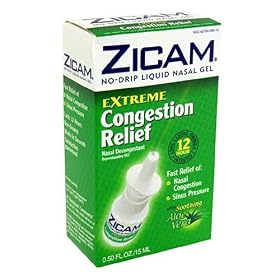 Zicam No Drip Liquid Nasal Gel with Soothing Aloe Vera, Extreme Congestion Relief, 0.5 fl oz (15 ml)