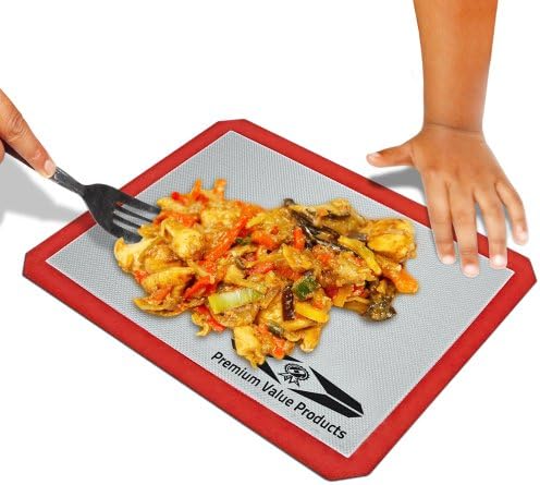 Silicone Baking Mat - Nonstick Commercial Grade Quality at Consumer Prices - Lifetime Guarantee - Endorsed by Top Rated Chef - Cook Lean Low Fat Healthy Food with Less Calories - No Need For Foil, Greasing or Parchment - FDA Quality Bakeware Accessories - Non Slip Pastry & Premium Cookie Sheet Cookware - Does Not Retain Odors or Flavors - Reusable, Heat Resistant Liner Fits 13" x 18" Half Sheet Pan.