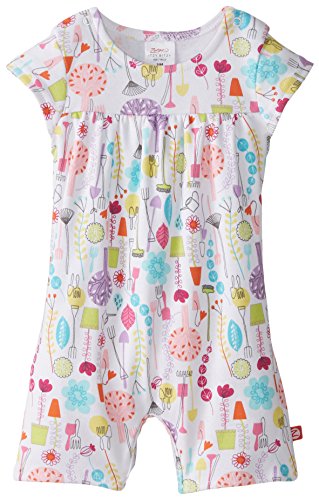 Zutano Baby-Girls Newborn Giardini Cap Sleeve Romper