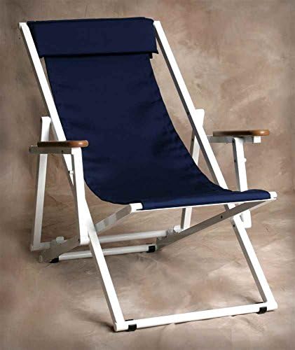 Key West Adjustable Lounge with Arms in Marine Blue