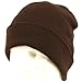 Winter Thinsulate Knit Ski Beanie Skull Hat 2ply Brown