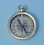 Open Faced Pocket Watch Style Compass by Stanley London