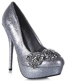Speed Limit 98 Unica Glittery Platform Pump with Bow