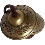 "Om Nama Shiva" Tingsha Cymbals 2.5"-#BF004