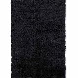 Black Flokati Shag Rug Size: 24" x 43" Rectangle