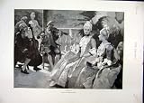1893 BEAUTIFUL WOMEN MEN MUSIC ROMANCE ANTIQUE PRINT