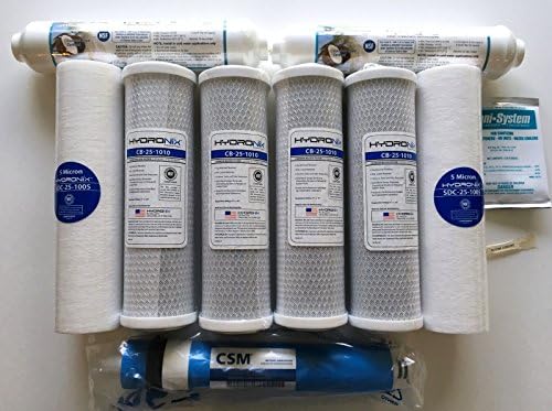 GREAT TAHOE REVERSE OSMOSIS GTS-550-USA RO 5 STAGE REPLACEMENT FILTERS CARTRIDGES COMPLETE REPLACEMENT FILTER PACK 80 GPD NSF CERTIFIED
