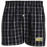 NCAA Denver Nuggets Navy Blue Plaid Genuine Boxer Shorts (Small)
