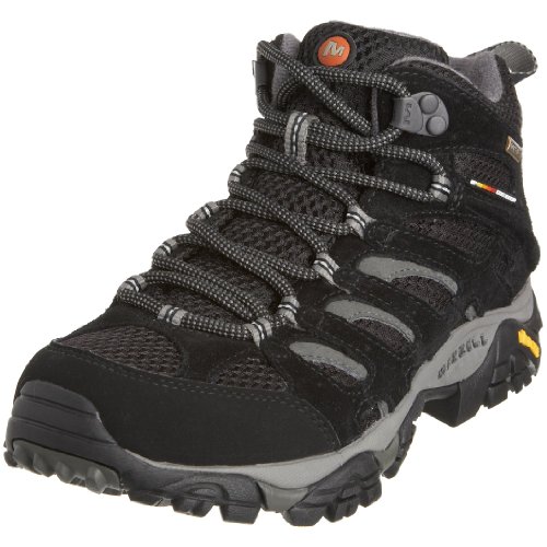 Merrell Moab Mid Gore-Tex, Chaussures montantes femme - Noir (Black), 38 EU