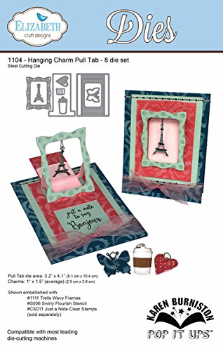 Elizabeth Craft Designs 1104 Karen Burniston Hanging Charm Pull Tab Pop It Up Metal Dies