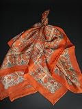 Large Scarf 36'' Prehispanicate in Orange