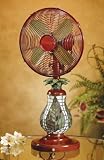Deco Breeze DBF0752 Mosaic Glass Table Ferns Portable Fan