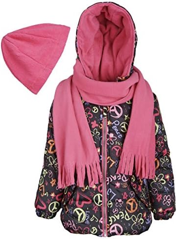 Pink Platinum Big Girls Down Alternative Fleece Lined Warm Winter Puffer Coat