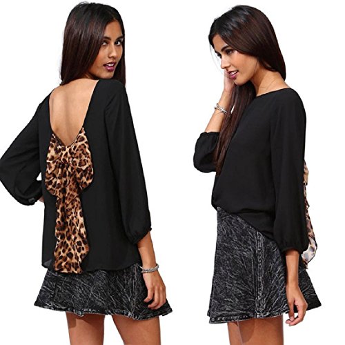 (ミネトメ)Minetom レディース 女性 夏 シフォンチュニック 露背係 カジュアルで 可愛いシャツ 長袖 後で可愛いリボンがあります　5色　5サイズ選択可能