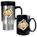 Baltimore Orioles MLB Stainless Steel Travel Mug & Black Ceramic Mug Set - Primary Logo by Great American Products