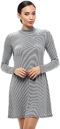 Vitamina USA Turtle Neck A-line Mini Dress #0004 (S, Ivy/Blk)