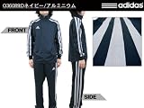 「adidas(アディダス) ジャージ 上下 WIDE 3STRIPE メンズ ダークネイビー/アルミ CU836-CU831-O36089-O36067 Lサイズ」の画像