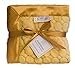 SwaddleDesigns Cozy Stroller Blanket, Gold Puff Circles with Satin Trim
