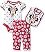 Disney Baby Girls' Minnie Mouse 3 Piece Soft Bodysuit, White Dots, 3-6 Months