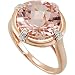 14K Rose Gold Morganite and Diamond Ring