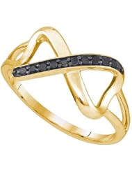 0.10CTW BLACK DIAMOND FASHION RING