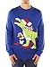 Men's Ugly Christmas Sweater - Blue T-Rex Sweater
