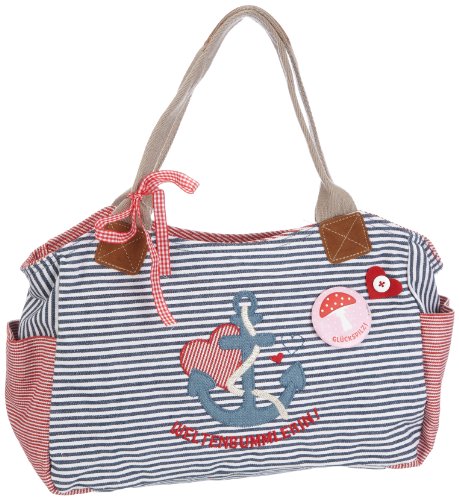 Adelheid Weltenbummlerin Handtasche gro&szlig; 11120341643, Damen Henkeltaschen 35x21x12 cm (B x H x T)