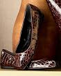 Croco-embossed flat