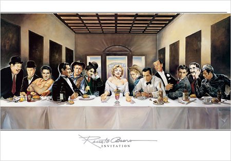 Produkt-Bild: Casaro Renato Invitation Kunstdruck mit Leinenpr&auml;gung Film Kino Marilyn Monroe 100x70 cm