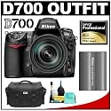 Nikon D700 Digital SLR Camera Body + Nikon 24-120mm f/3.5-5.6G ED-IF AF-S VR Zoom Lens + Nikon EN-EL3e Rechargeable Li-ion Battery + Nikon SLR System Case + Lexar Pro 8GB CF Card + Cleaning Kit