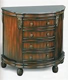 Marble Top Bombe Chest in Rich Cherry Finish By Coaster Furniture